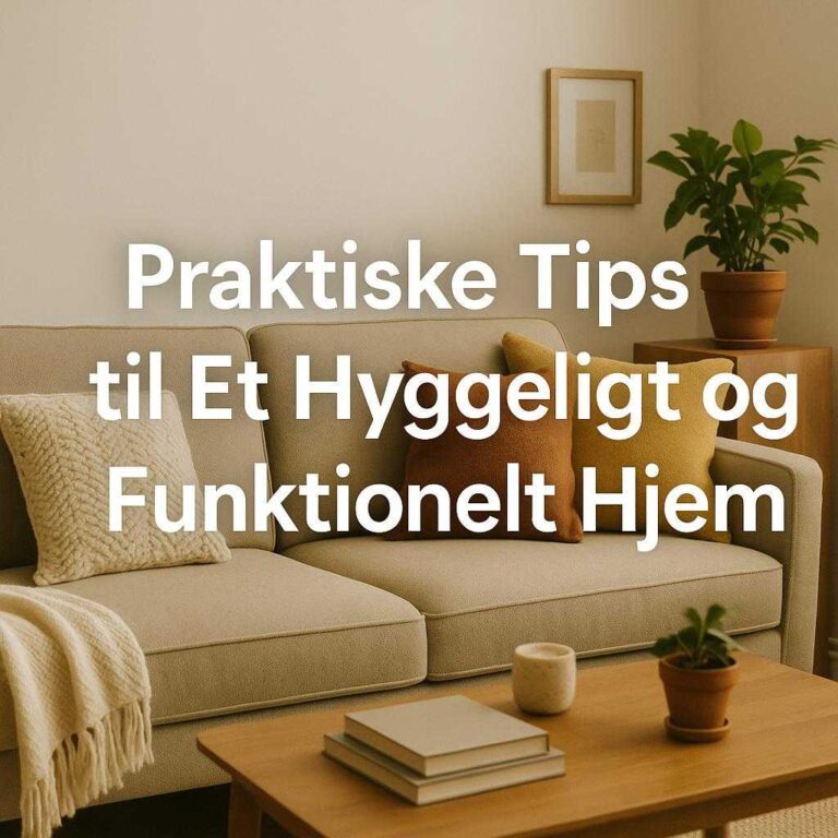 Praktiske Tips til Et Hyggeligt og Funktionelt Hjem