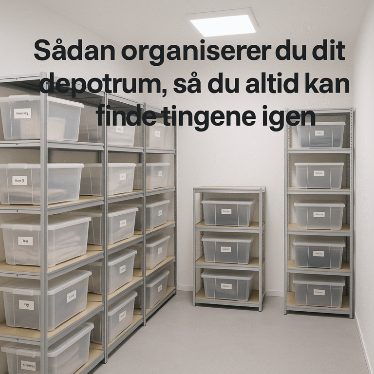 Sådan organiserer du dit depotrum, så du altid kan finde tingene igen