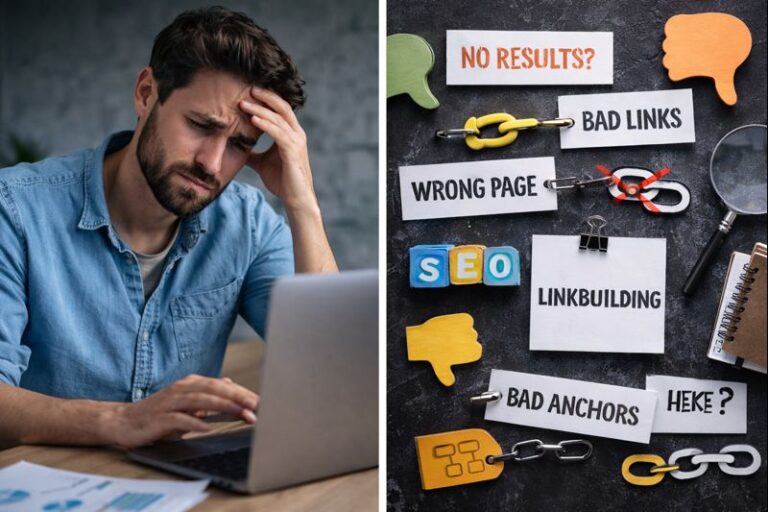 Linkbuilding der ikke virker: 9 klassiske fejl (og hvad du gør i stedet)