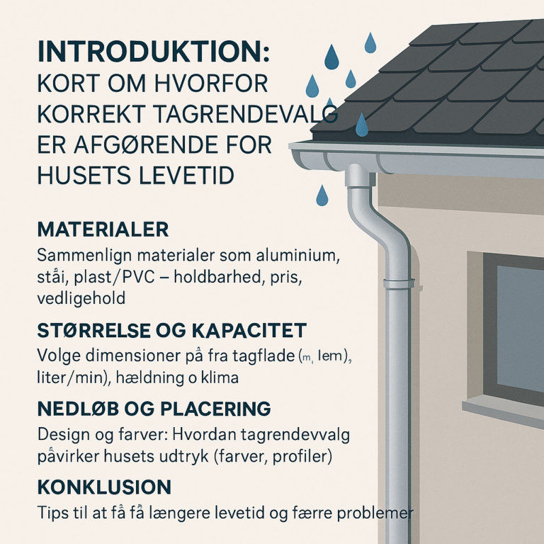 Sådan vælger du de rigtige tagrender og nedløb til dit hus