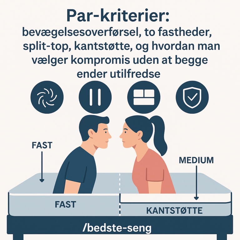Seng til par: undgå bevægelseskaos og uenighed om fasthed