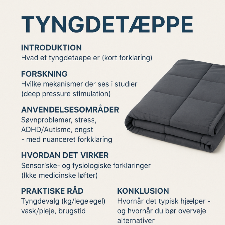 Tyngdetaeppe: Fordele, anvendelse og hvornår det virker bedst