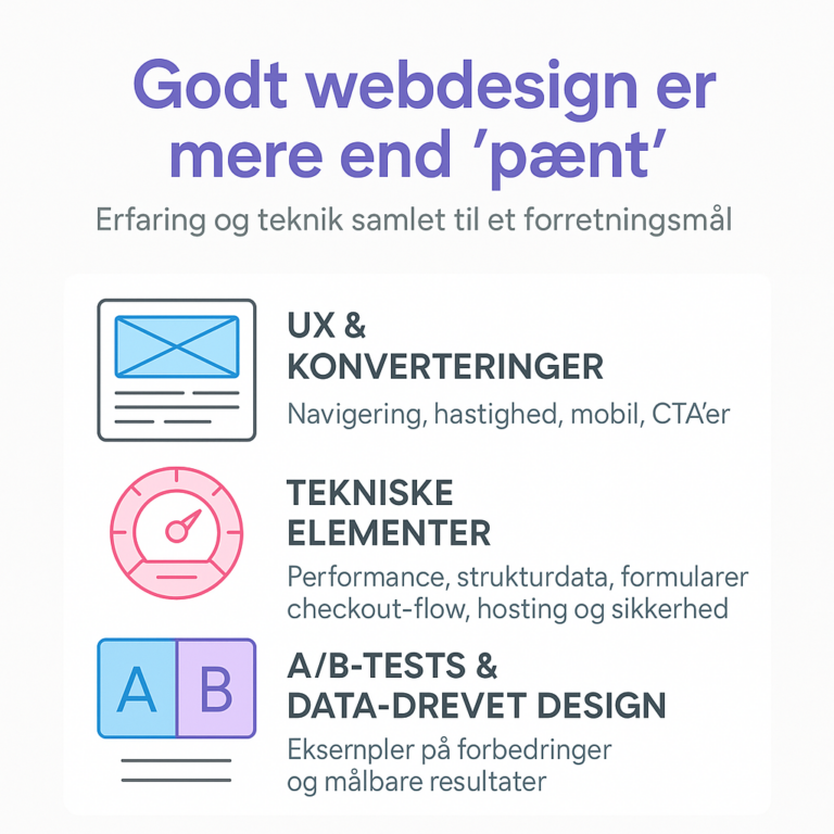 Online tilstedeværelse der virker: hvordan webdesign, funktionalitet og UX påvirker salg