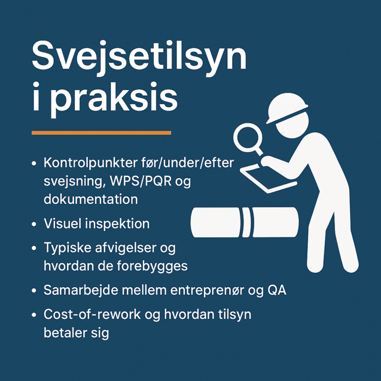 Praktisk svejsetilsyn: sådan undgår du dyre omarbejder i projekter