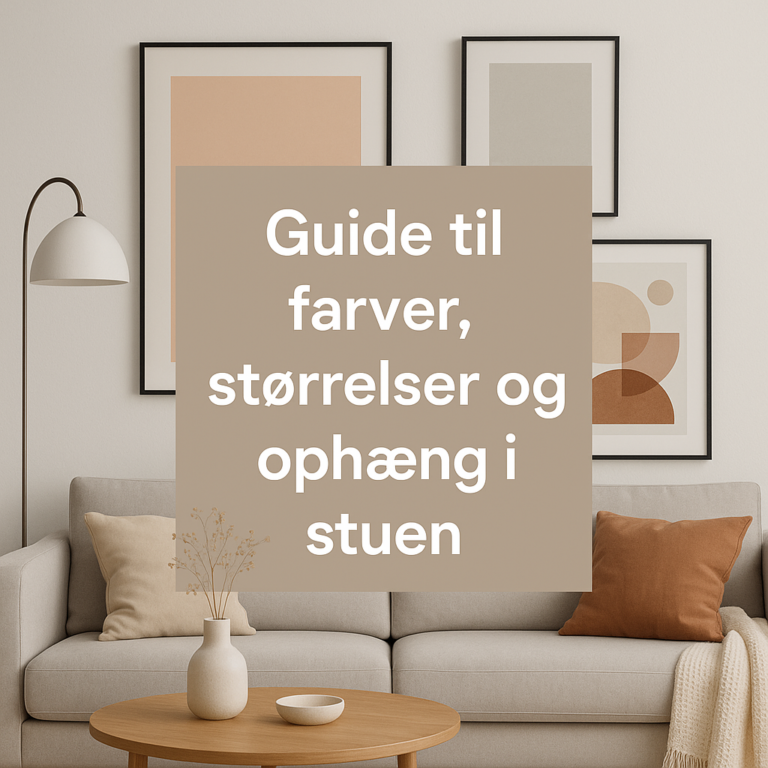 Plakater til stuen: sådan skaber du sammenhæng i indretningen