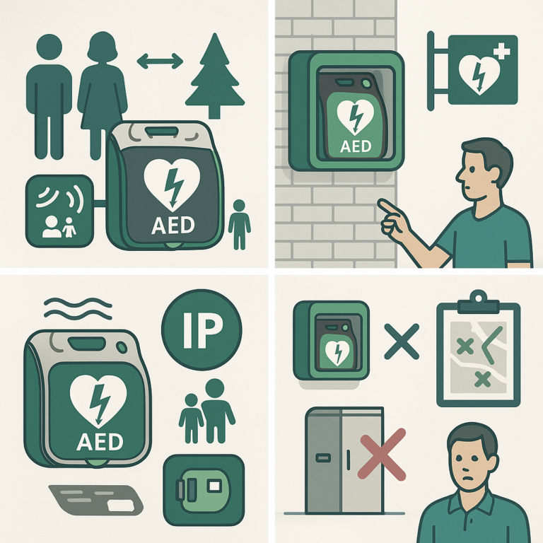 Hjertestarter til virksomhed: sådan vælger du den rigtige model og placering