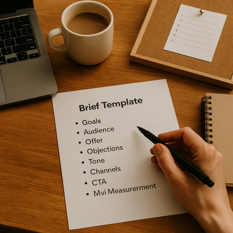 Marketing brief skabelon: 15 spørgsmål der gør din kampagne skarpere med det samme