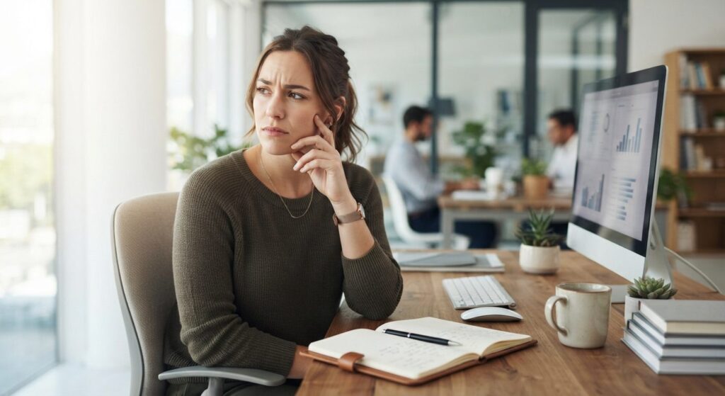 Professionel der oplever imposter syndrom og tvivler på egne evner på arbejdet