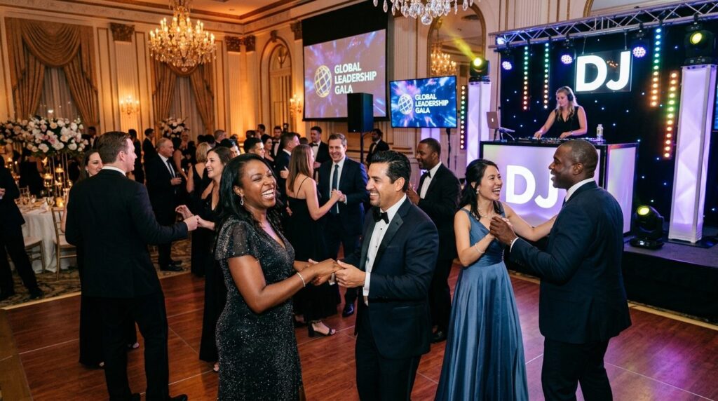 Diverse group of business professionals at elegant corporate